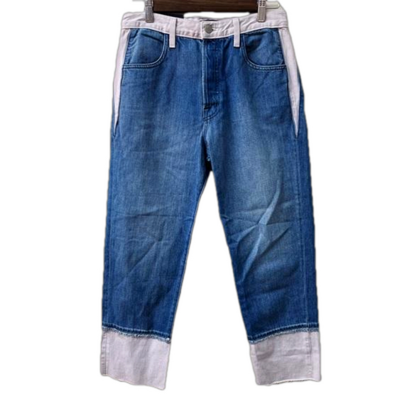 J Brand Denim - J Brand Wynne Superba Colorblock Straight Jeans